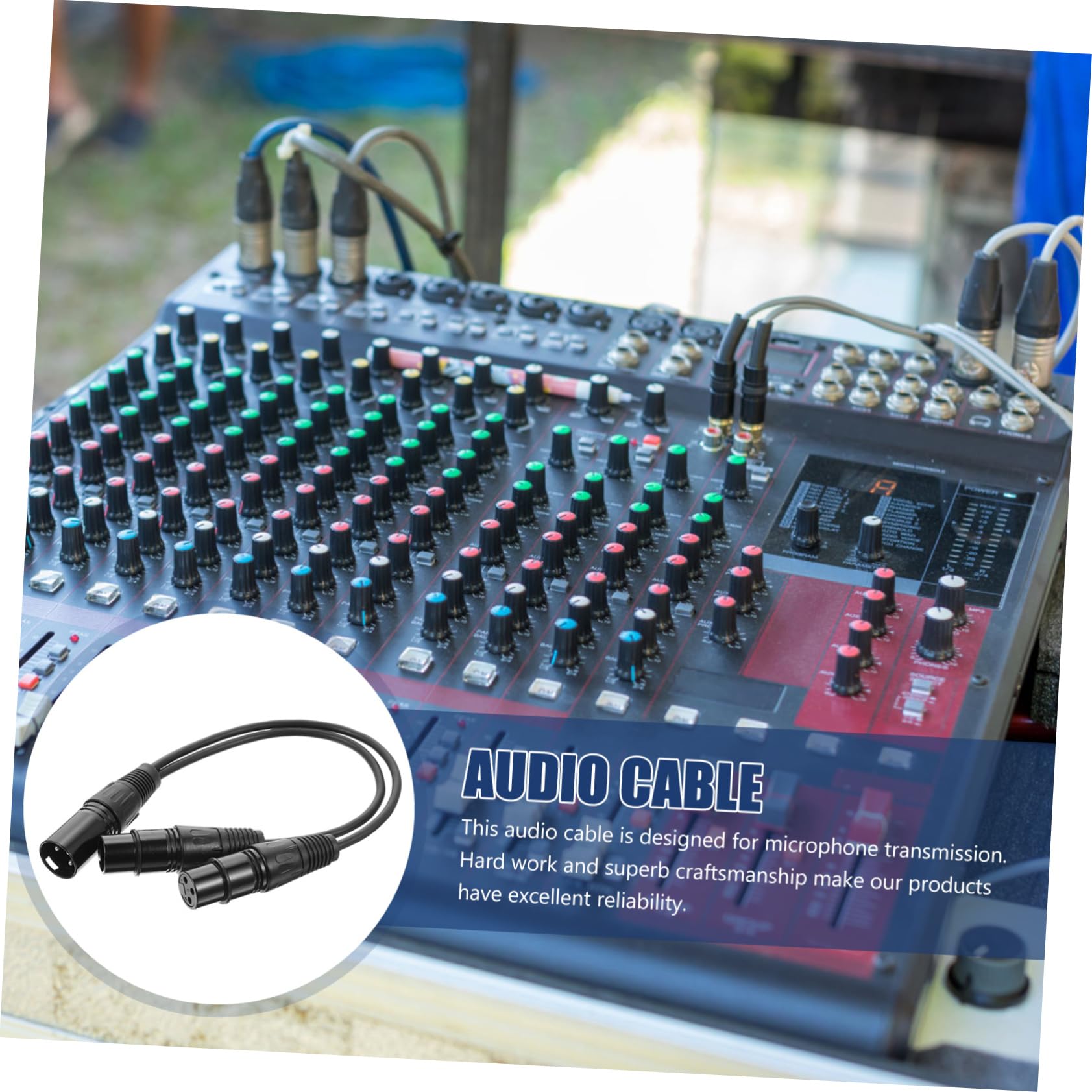 ibasenice 4pezzi Cavo Microfono Xlr Splitter Professionale Maschio Femmina Per Mixer e Microfoni Compatibile Per Eventi e Spettacoli Dal
