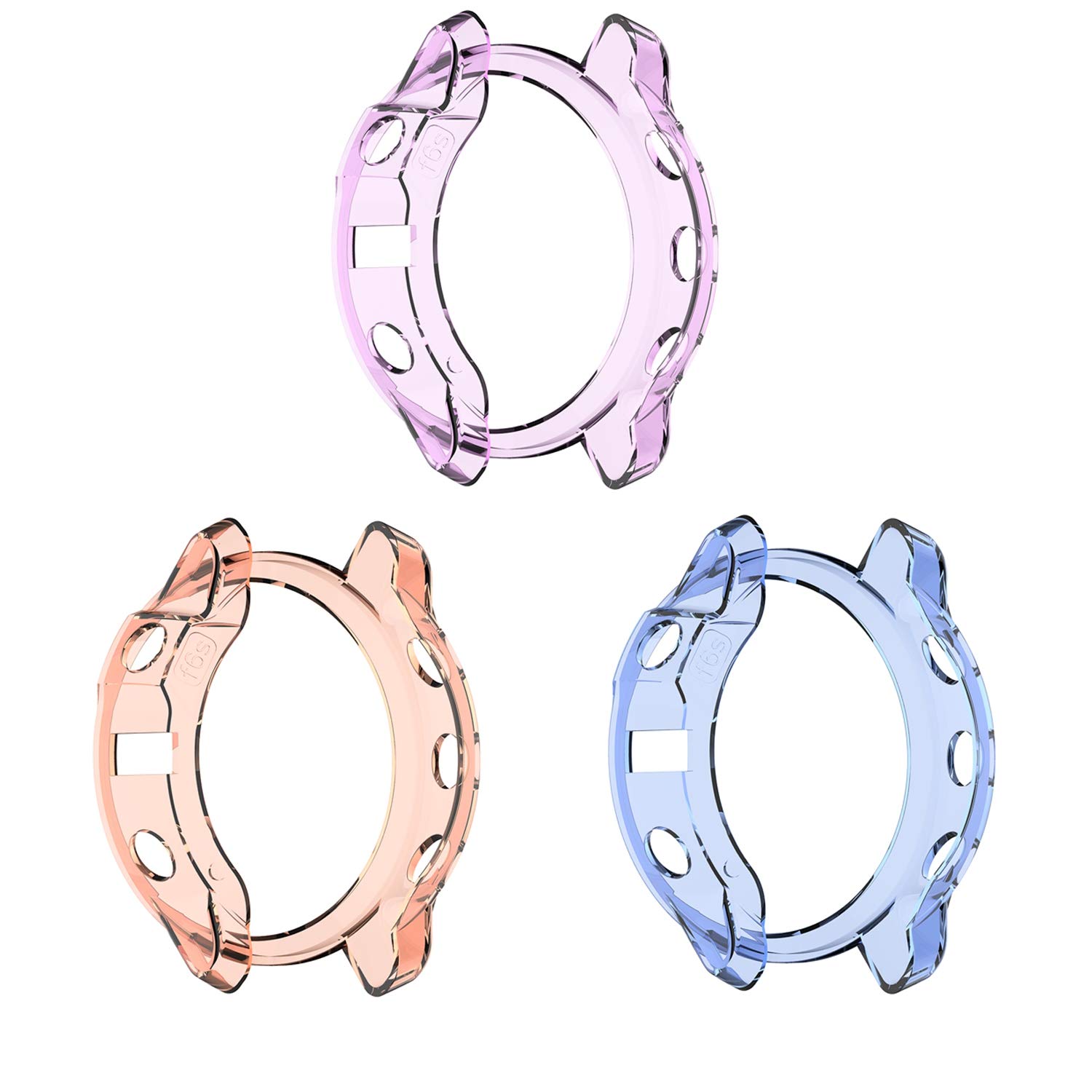 AWINNER Colorful Case Case for Fenix 6S,Transparent TPU Accessories Frame Protector Bumper Case Cover Shell (Grey,Clear,Pink,Blue,Purple)