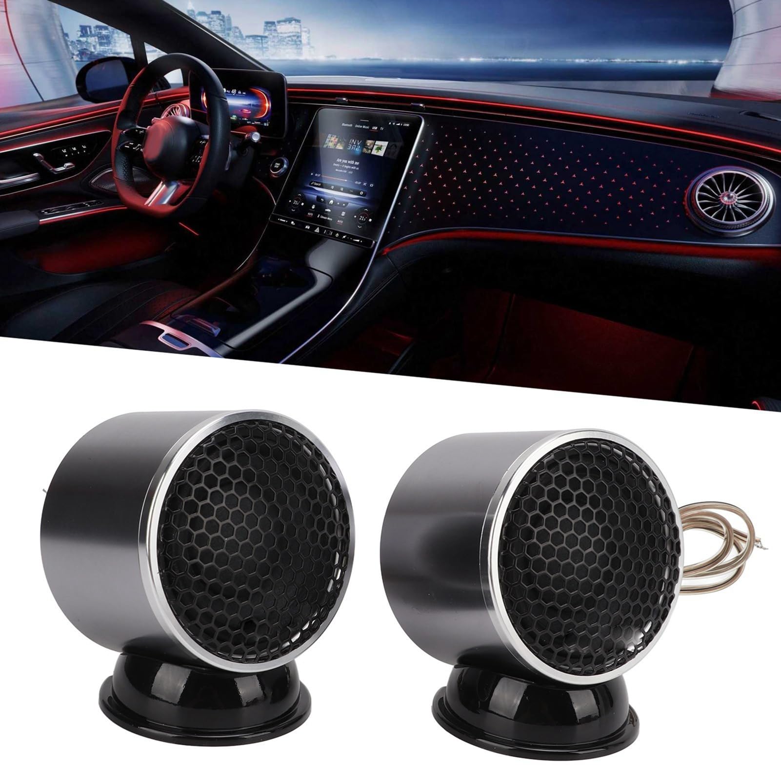 Altoparlante Midrange per Auto in Lega di Alluminio da 2,5 Pollici 110 W con Crossover Alti a Bassa Perdita per gli Appassionati di Audio per Auto