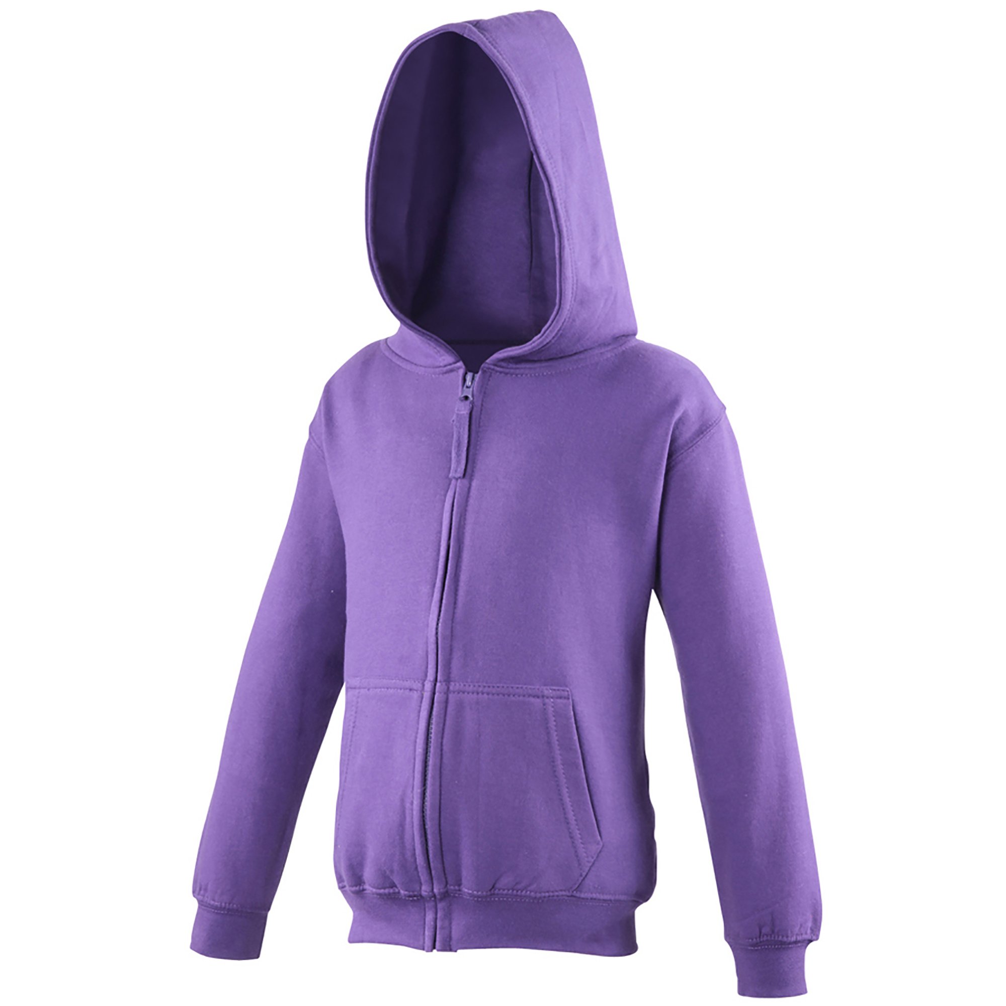 AWDis Boy's Kids Zoodie Hoodie, Purple, X-Small