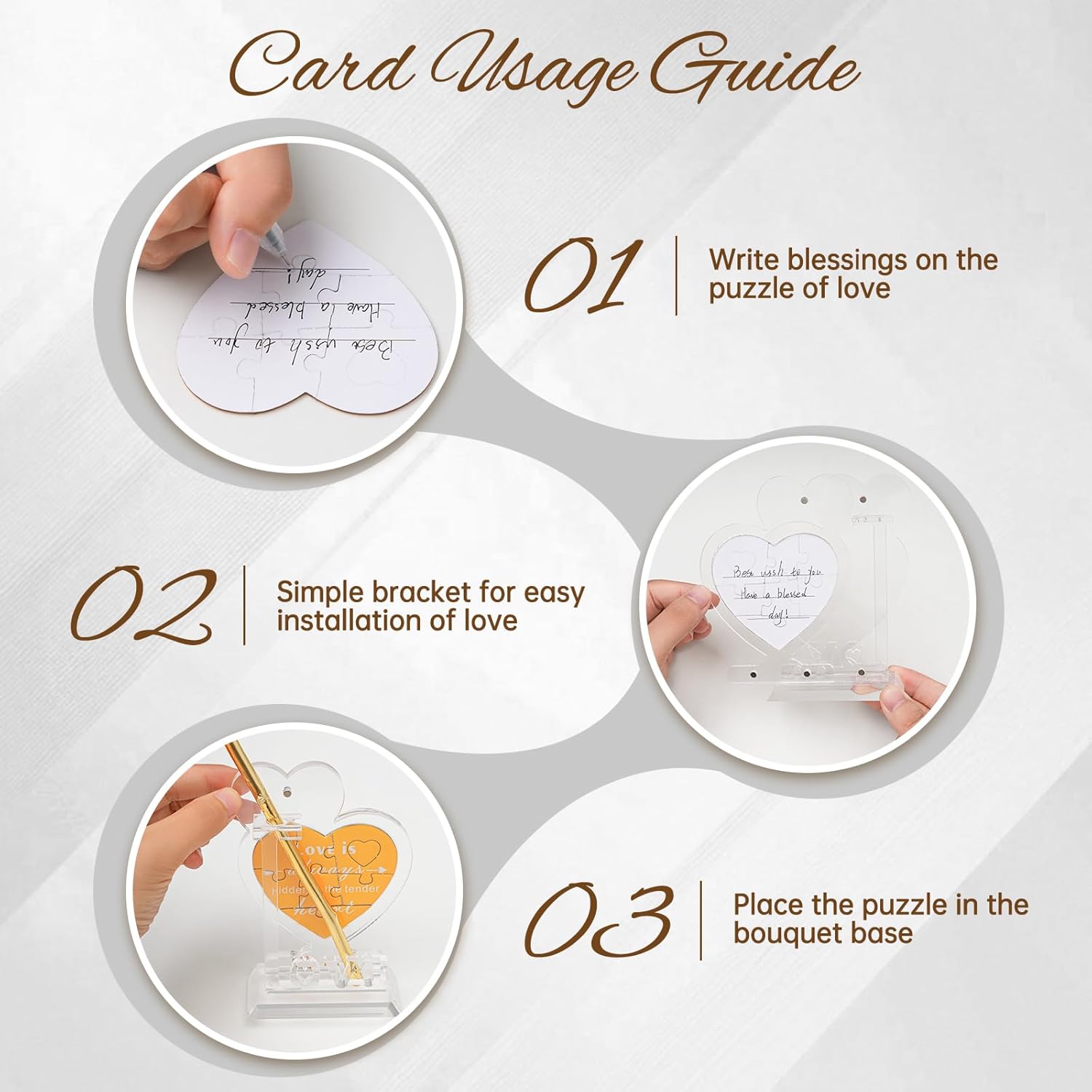 Mikasol 24K Gold Dipped Golden Rose – Elegant Eternal Flower with Message Puzzle Stand – Gift of Appreciation for Mom, Wife, or Mentor - Image 3