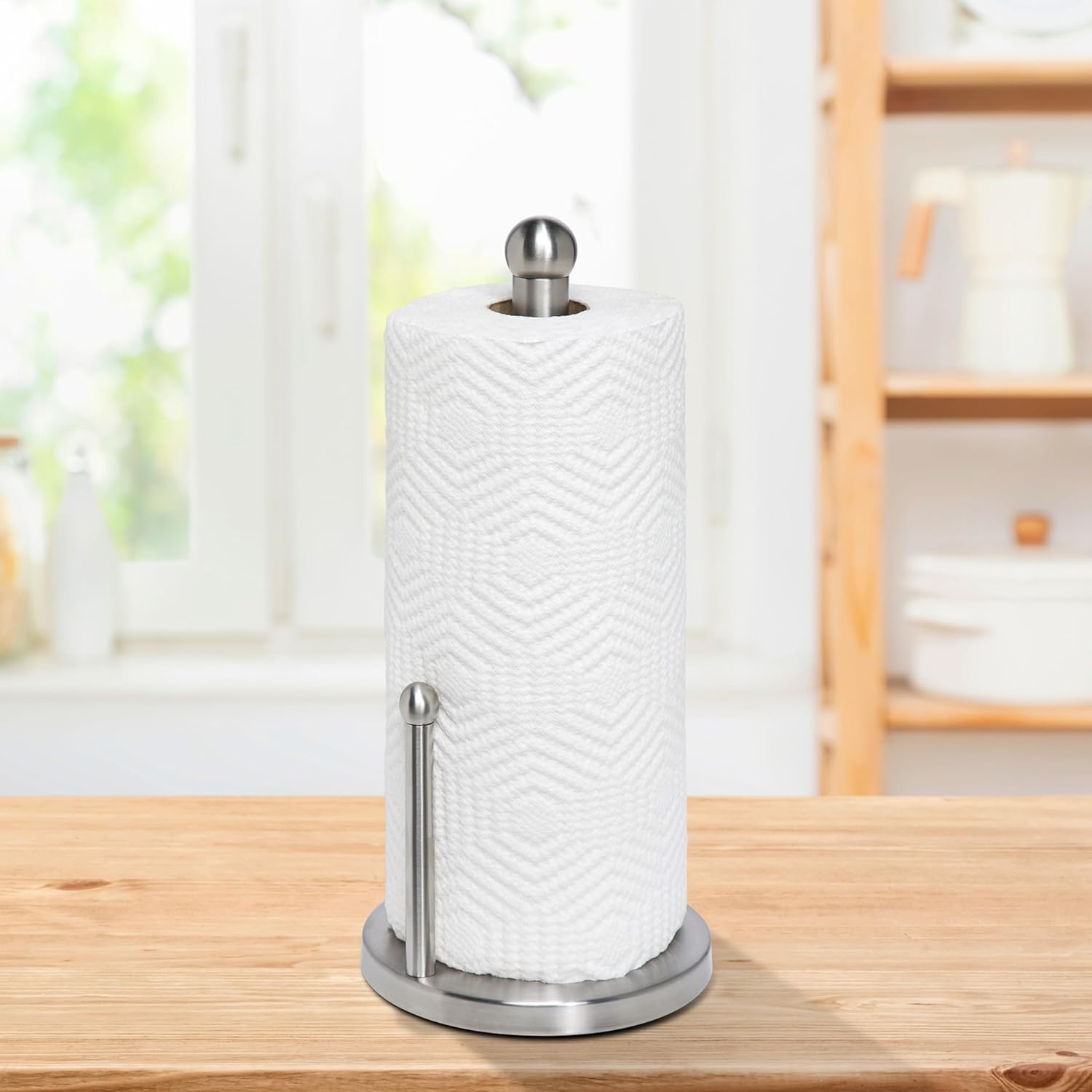 Silver Stainless Steel Manual Paper Towel Holder