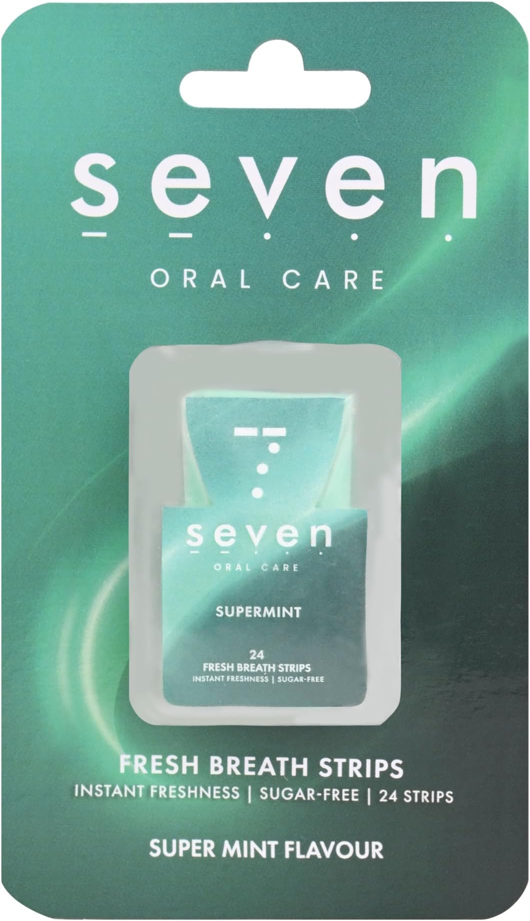 - Seven Oral Care Breath Strips Super Mint | Instant Mouth Freshener | Sugar Free Dissolving Oral Strips | Fresh Breath On-the-Go | Pocket Friendly Travel Size | 24 Count