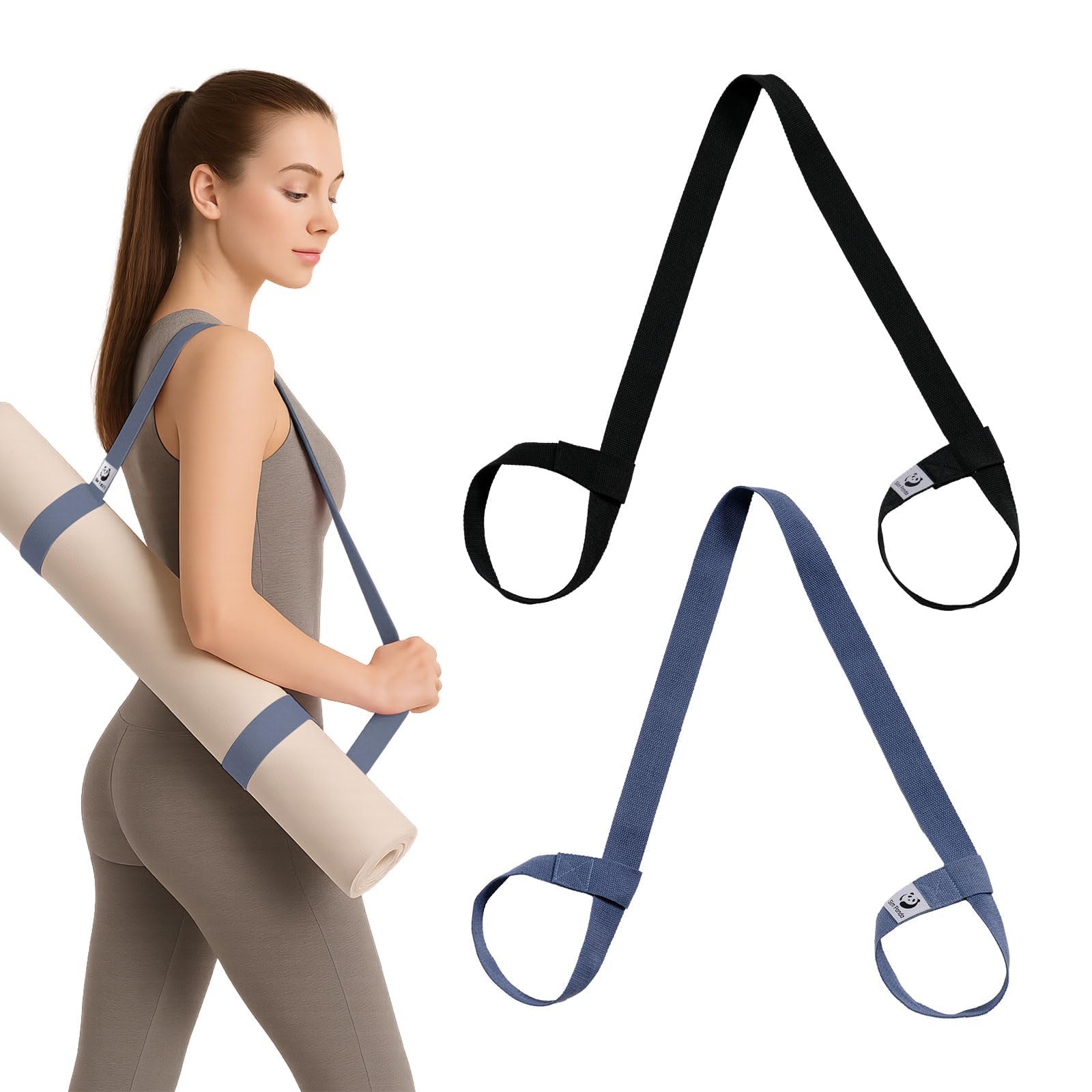 Slim Panda Yoga Mat Straps for Carrying, Adjustable Yoga Mat Carrier (Yoga Mat Not Included)