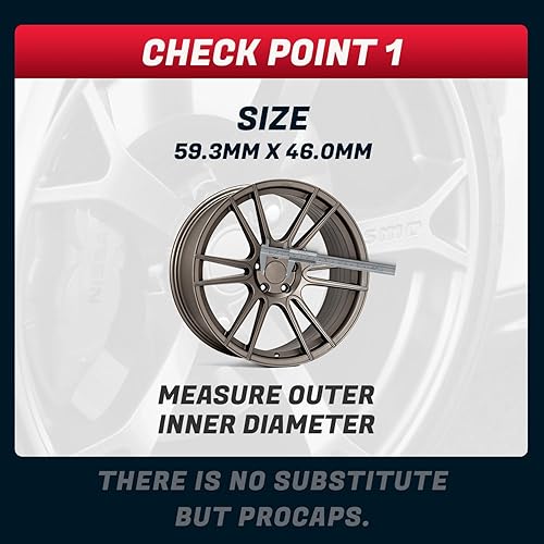 Miniatura 3 de ProCaps Tapones centrales de rueda de 2.3 pulgadas para Chevy Chevrolet GMC Tapones centrales de rueda de 2.323 in, paquete de 4