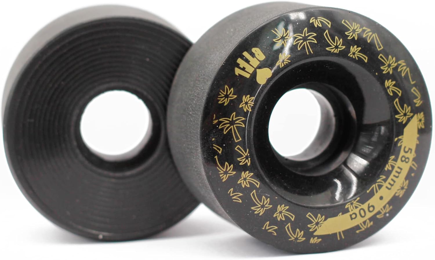 BTFL Outdoor Roller Skate Wheels – 32mm x 58mm 90A (black, 8) | Flow Recreational Roller Skate Wheels for Park Ramps Street Bowls Outdoor Quad Skating