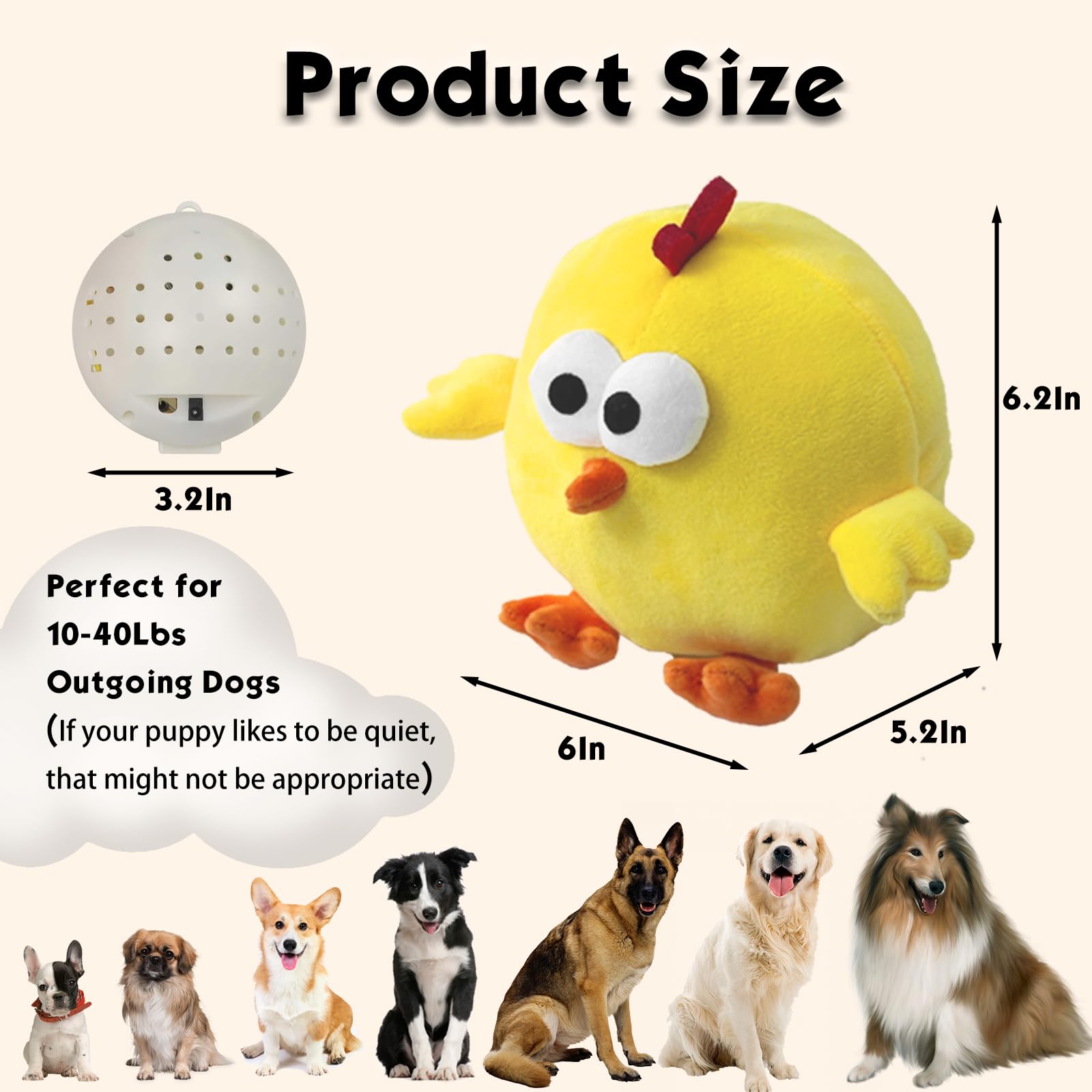 Juguetes interactivos para perros, juguetes para cachorros para mantenerlos ocupados, juguetes chirriantes recargables para perros, juguete masticable de peluche para perros pequeños para