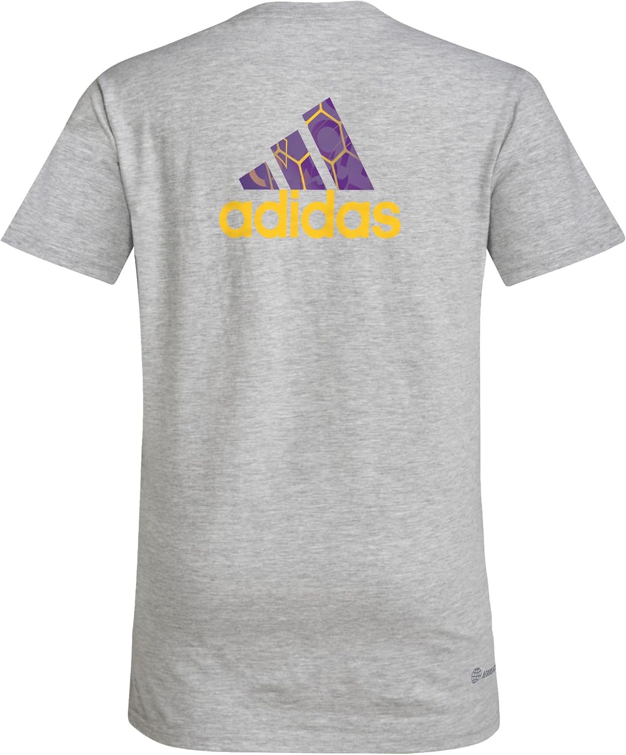 adidas Unisex Youth Kid's Orlando City SC MLS Short Sleeve T-Shirt, Medium Grey Heather/Orlando City SC, X-Large