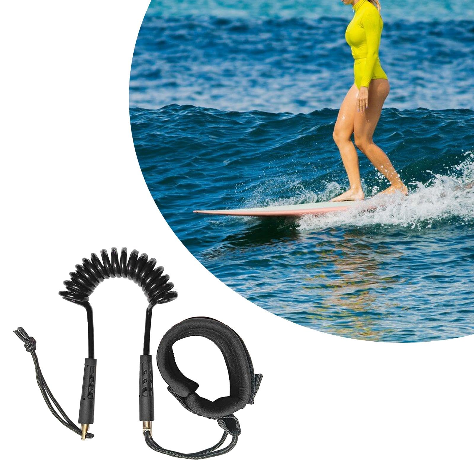 2 Piezas Leash de Surf para Tabla con Cuerda Telescópica Correa de Muñeca Accesorio de para TPU Alta Elasticidad Adecuado Pa