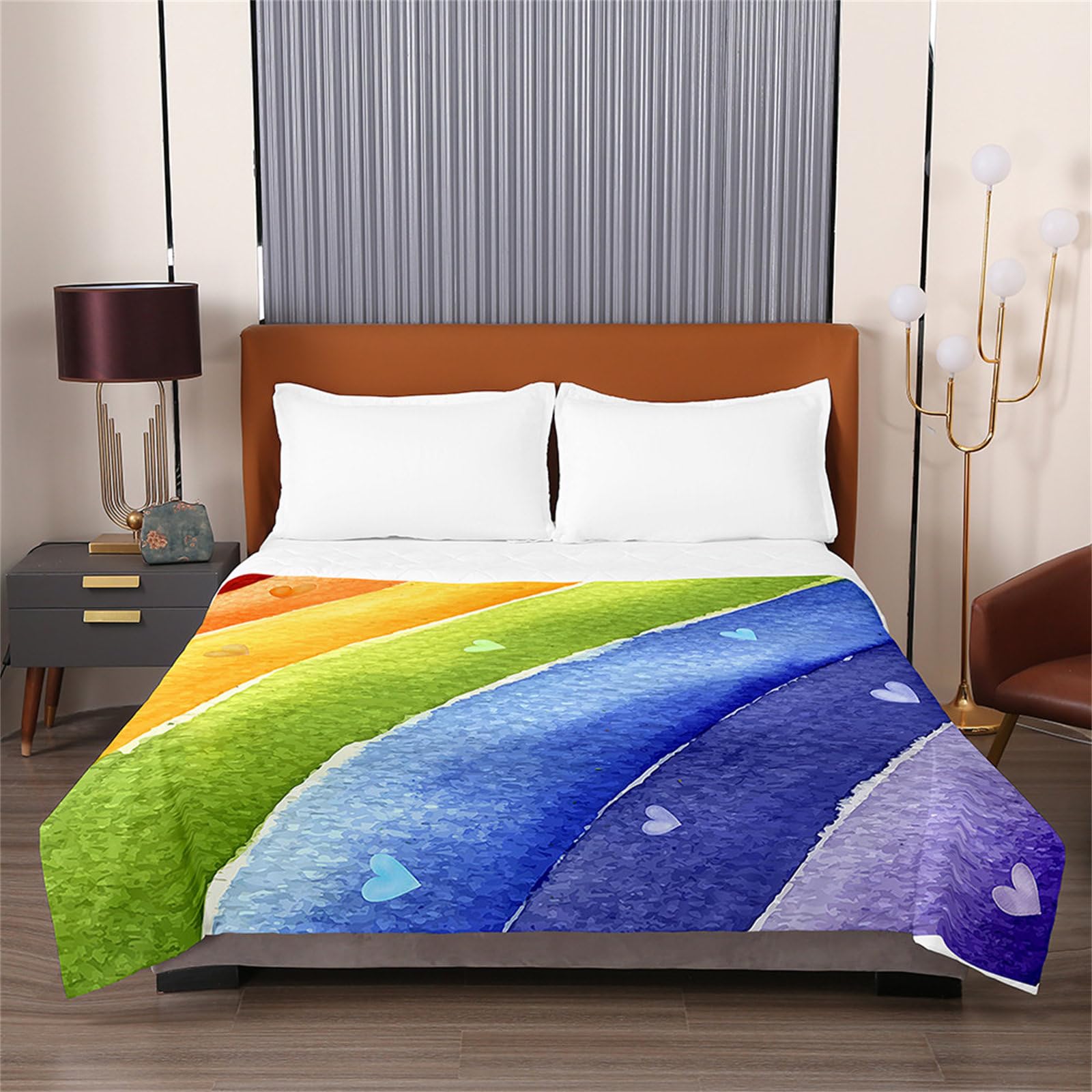 Highdi Couvre Lit En Microfibre,Fleurs Brisées Couverture De Lit 1/2 Personne,Ete Douce Microfibre Couette,Doux Jeté De Lit, Couette Poids Léger Couette,Dessus De Lit Pour Adulte (Violet,150x200cm