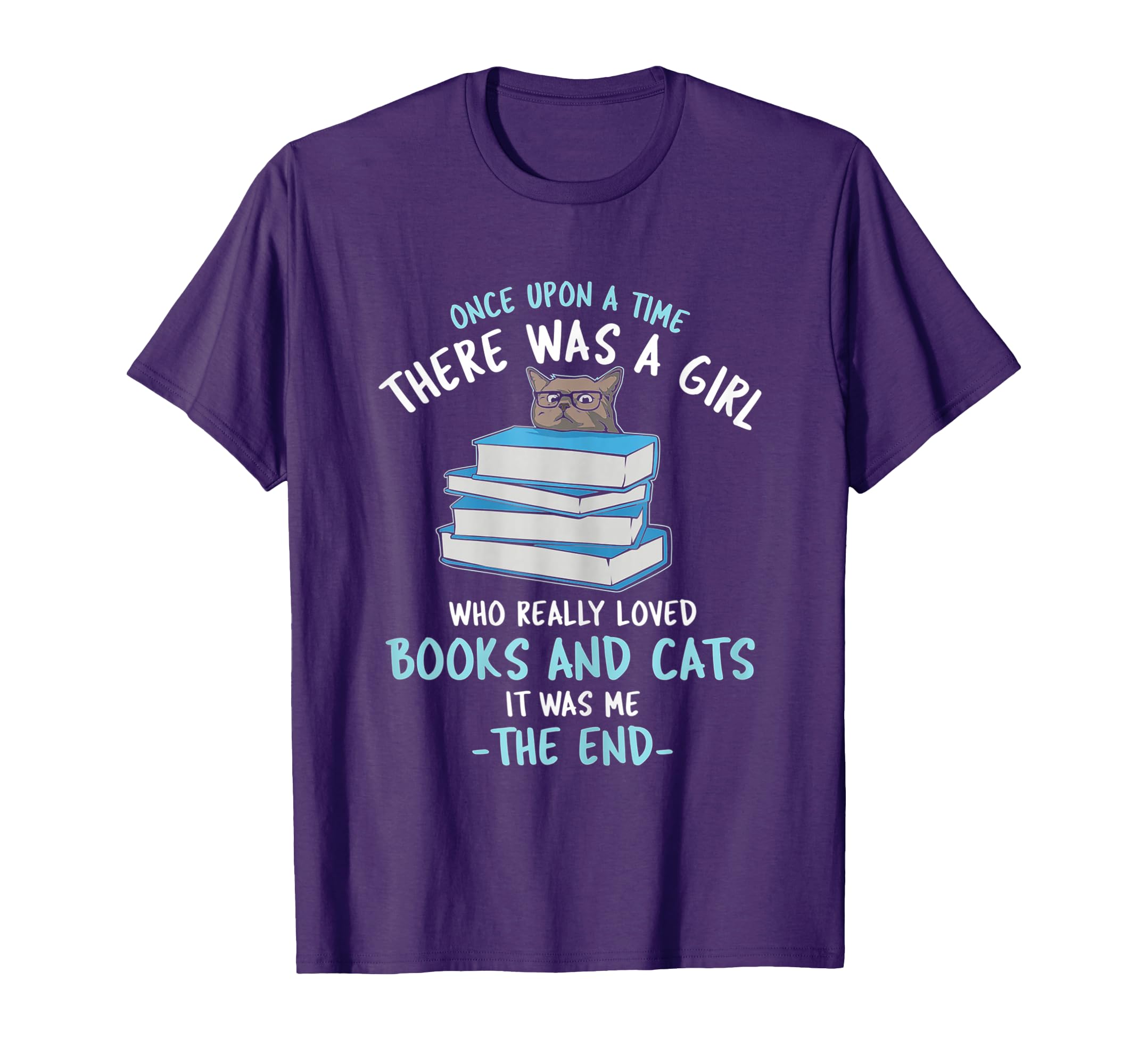 Once upon a timee there was a girl who loved catts and books T-Shirt