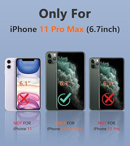 Miniatura 2 de FNTCASE Funda para iPhone 11 Pro-Max Funda protectora para teléfono de doble capa de grado militar a prueba de caídas  Protección resistente a los
