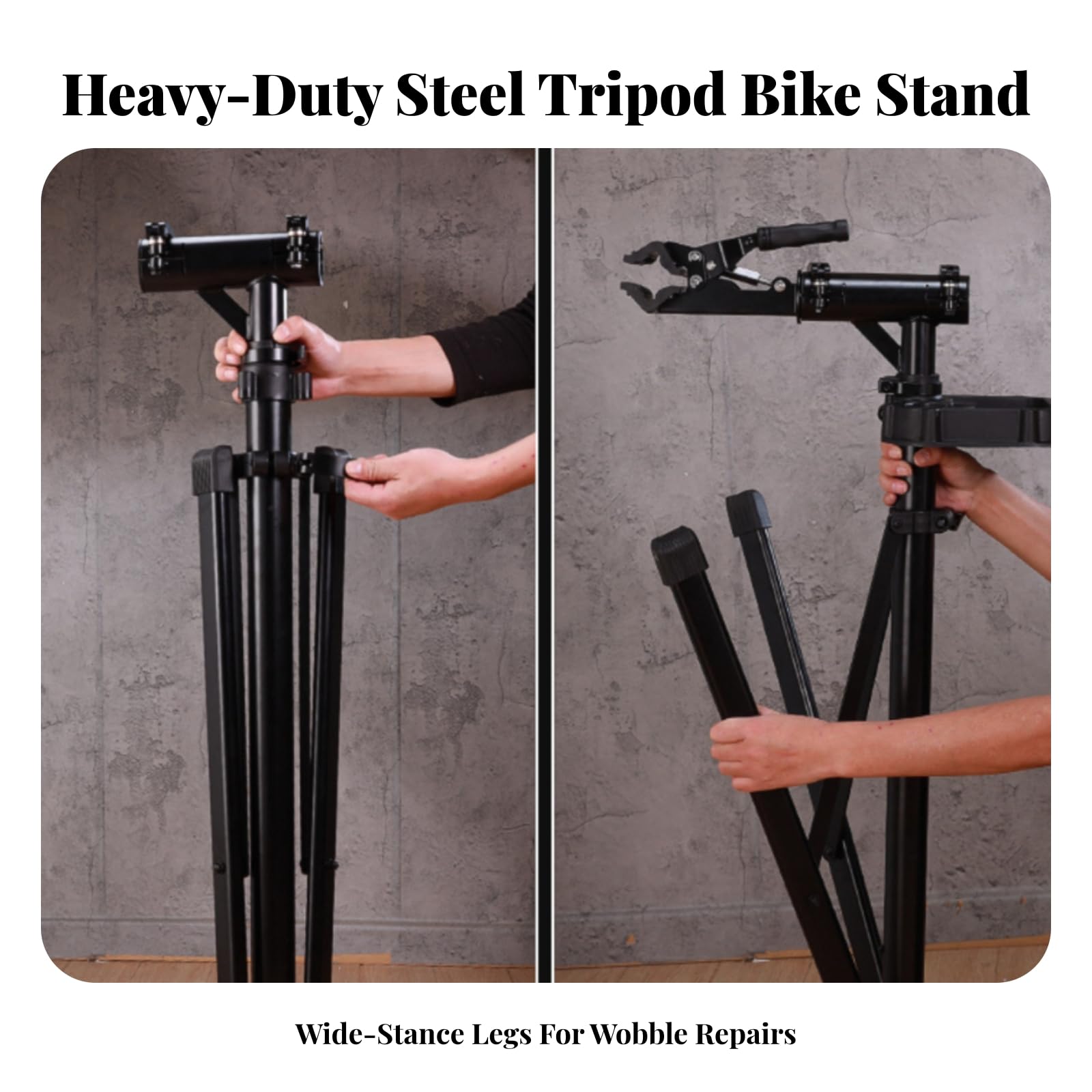 Caballete Trabajo para Bicicleta | Estable, Soporte Reparación para Bicicleta, Resistente, Taller, Garaje, Ciclistas