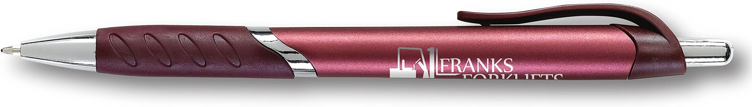 Promotion Pros - 300 Promotional Retractable Ballpoint Pens - Only $0.75 Each - Customize With Your Logo - Free Shipping - Medium-Point - Black Ink - Metallic Blair Model (Burgundy)