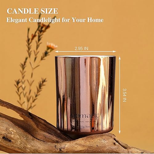 Miniatura 3 de Velas aromáticas de higo, velas doradas en tarro para el hogar, velas de aromaterapia de soja natural para decoración del hogar, día del padre,