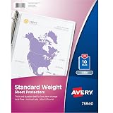 Avery Clear Standard Weight Sheet Protectors, Top Load, 10 Document Protectors (75540) – view 1