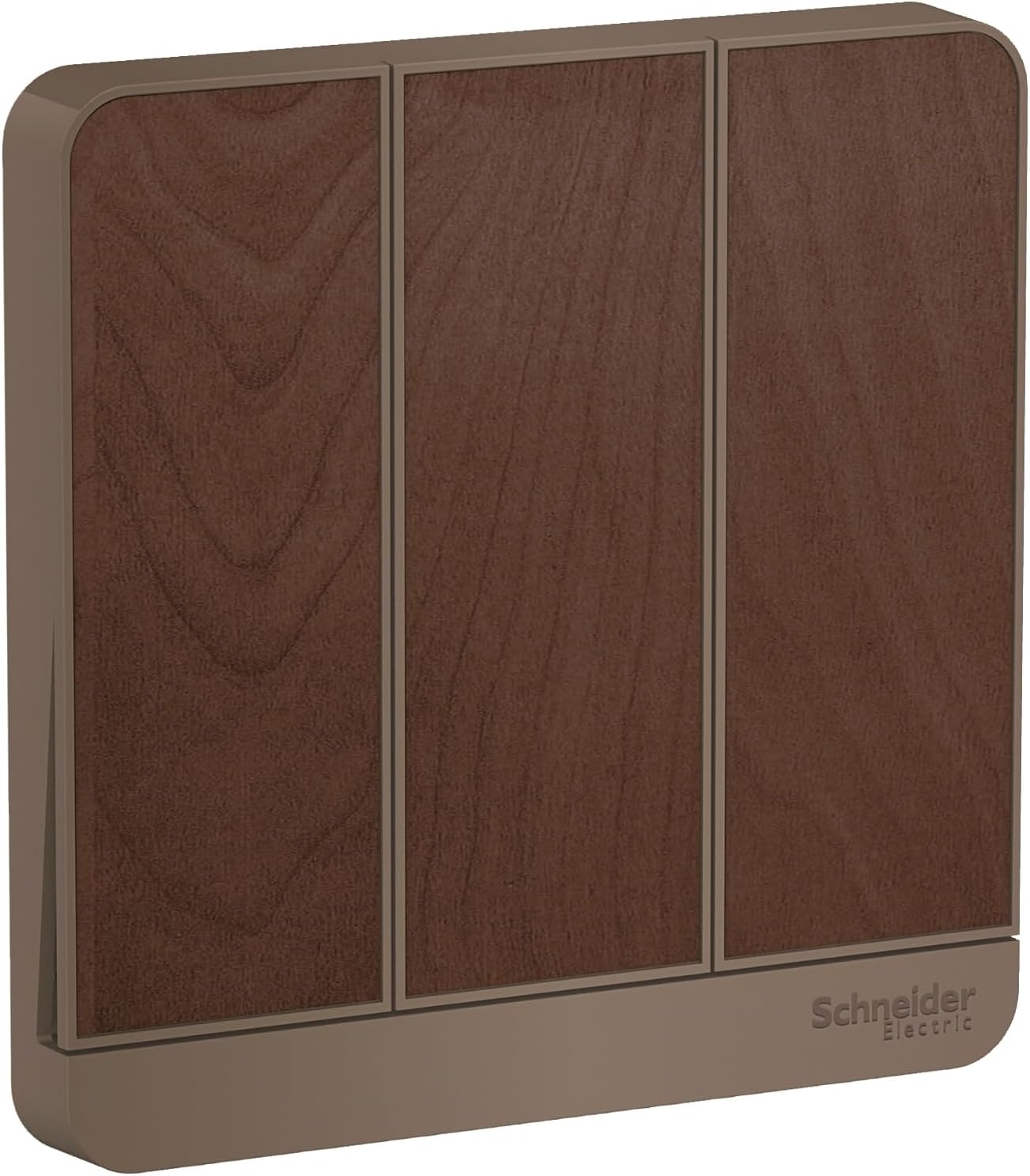 AvatarOn, 3 Gang, switch, AvatarOn, 3 switches, 16AX, 250V, 1 way, Dark Wood, E8333L1_WD