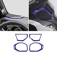 Vista 11 de Para JL - 4 piezas de cubierta de altavoz de pilar A, ajuste de audio para altavoz de techo, compatible con Jeep Wrangler JL JLU y Gladiator JT Azul
