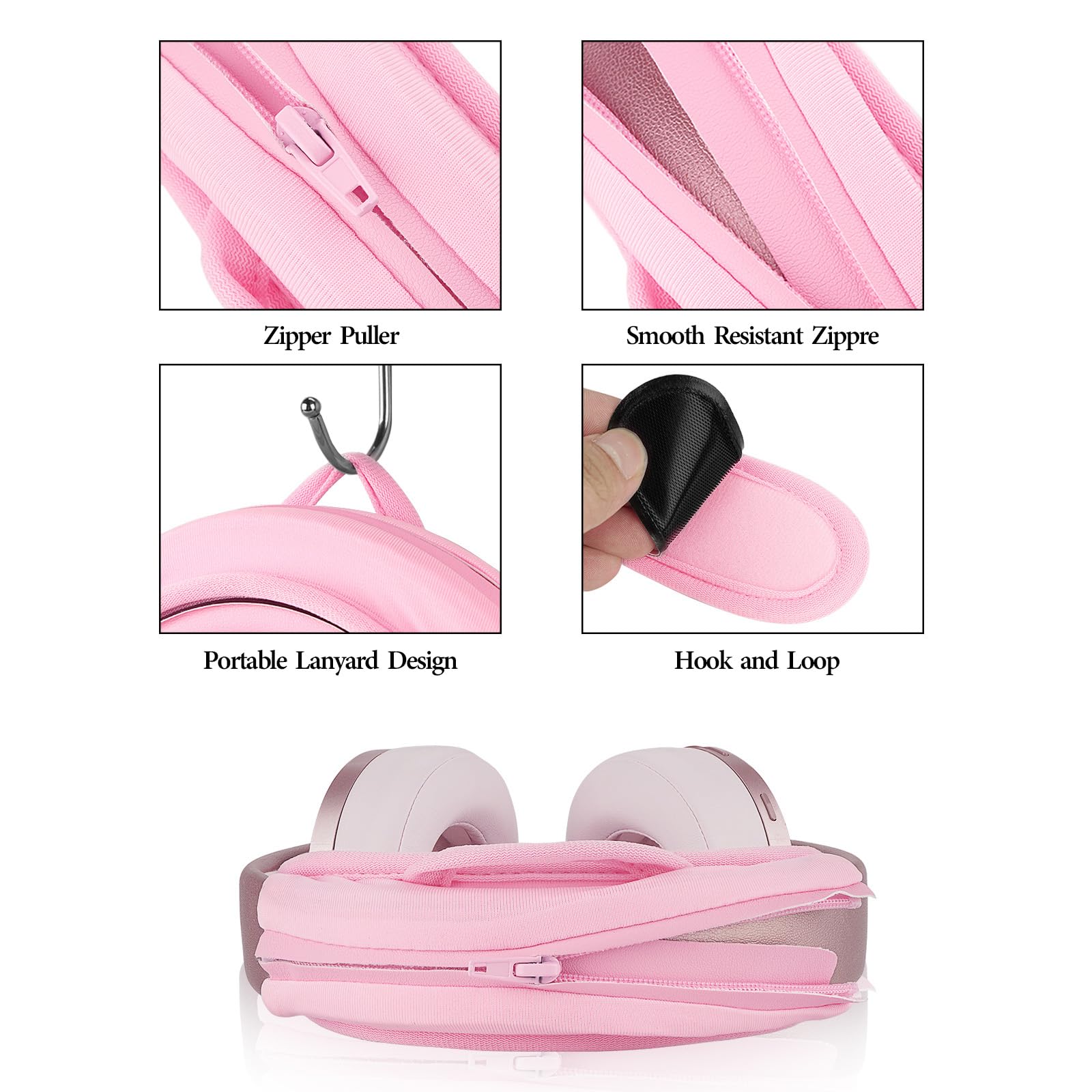 Geekria Nova Hook and Loop Headband Cover + Pad Set Protector No Tool Needed Compatible with Razer, JBL, Plantronics - Image 3