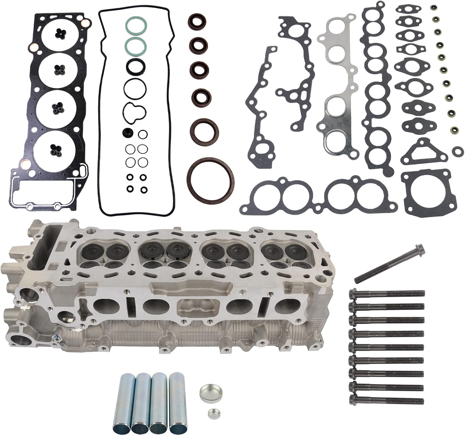 New Cylinder Head & Gasket Bolts Set Replacement for 2001-2004 Toyota Tacoma 2.4L 2.7L 2RZFE 3RZFE L4 DOHC 4 Ports 11101-79266 11101-79276 Flynsu