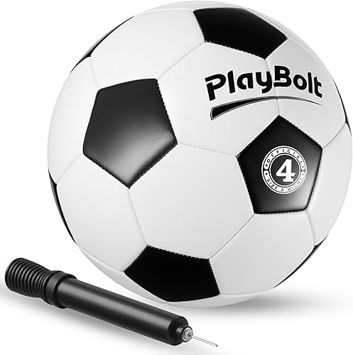 Miniatura 1 de Soccer Ball Size 234 or 5 - Premium PVC Leather Cover - Youth Soccer Balls with Pump - Sports Training, Practice, Match & Game Ball for Kids,
