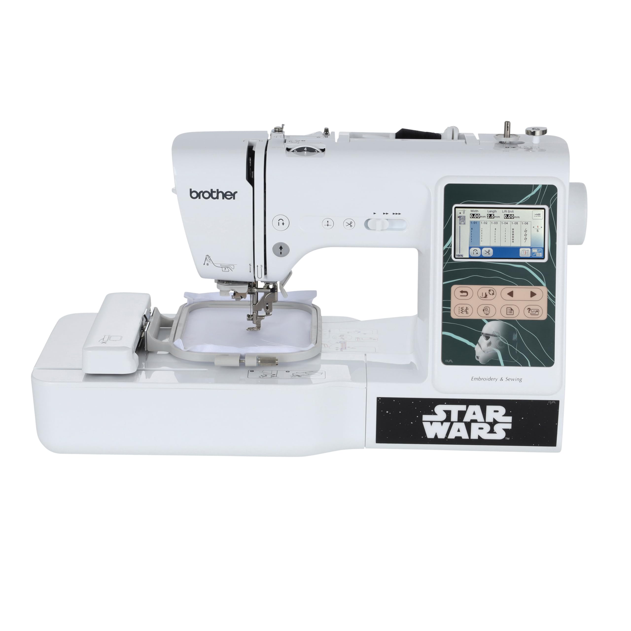 LB5500S Star Wars 2-in-1 Combo Sewing & Embroidery Machine, 4" x 4" Embroidery Area
