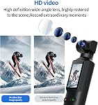 OBEST Action Cam 4K with 64GB Mini Action Camera, Handheld WiFi Bodycam Body Cam with 270° Rotated 1.99 Screen Vlog POV Cam, Daily Activity Motorcycle Rider Sports Camera (Black)