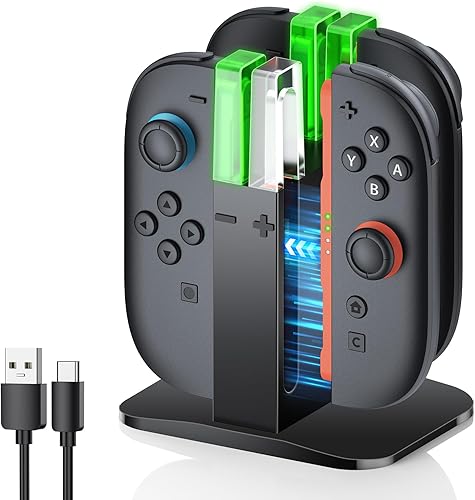 FYOUNG Base de carga para controlador para Nintendo Switch 2 (2025) para Joy con 2, estación de carga para Joycon 2 accesorios de controlador con