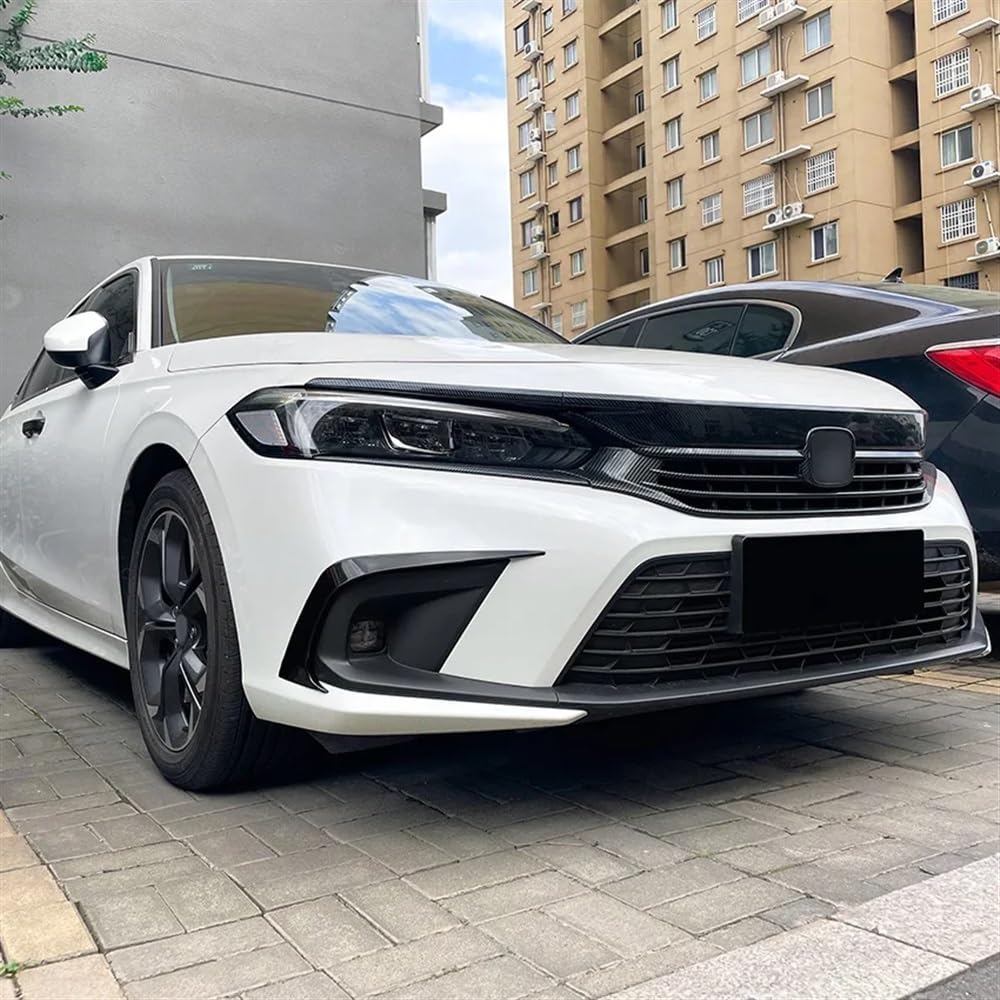 Air Vent Wind Knife Body Kits Compatible for Honda Civic 11th 2021-2024 Air Vent Wind Knife, ABS Carbon Fiber Look (Glossy Black)