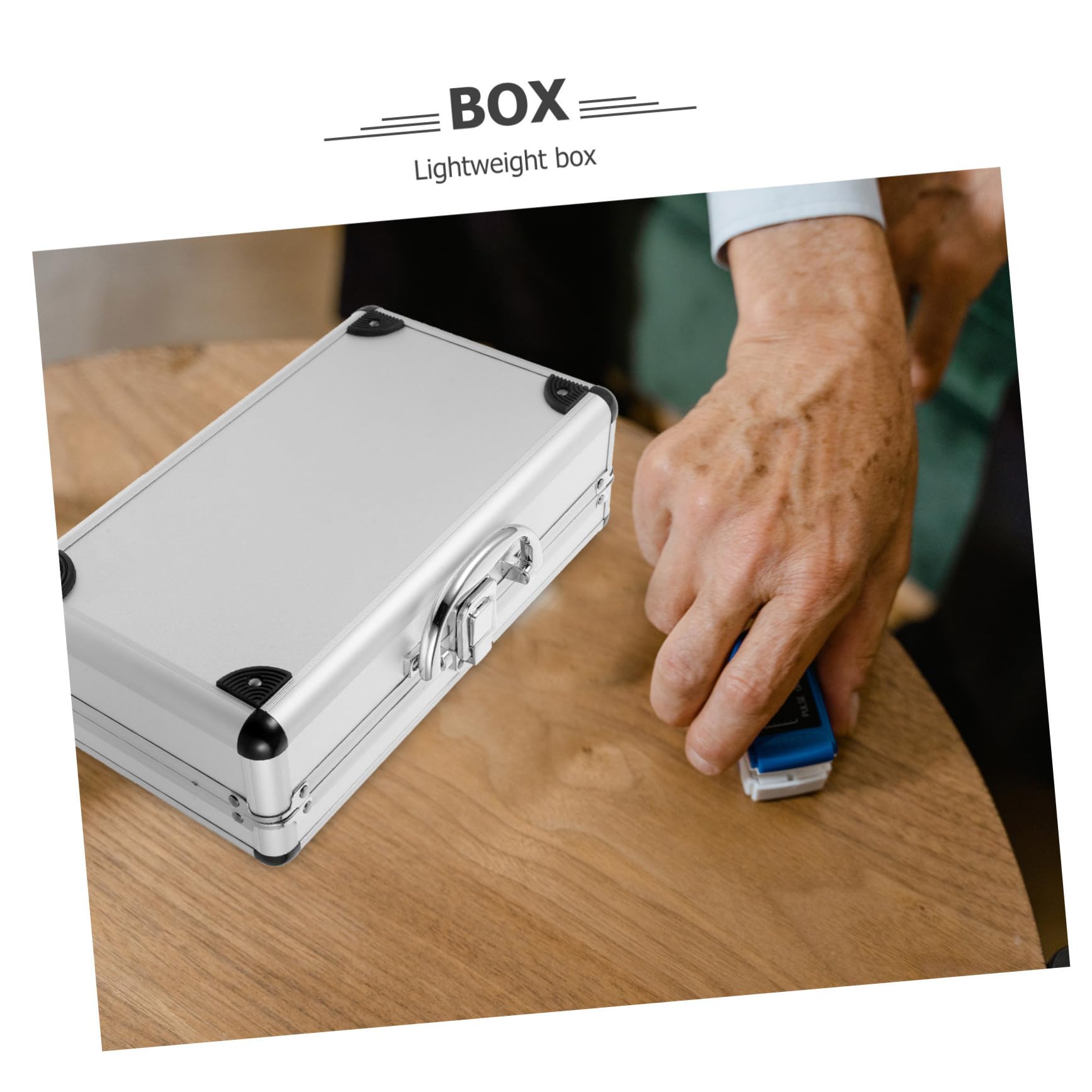 Caja Multiusos de Aleación de Aluminio Cerradura, Maletín Portátil para Medicamentos y Piezas, Gran Capacidad Diseño de Asa para Uso en Garaje o Negocio