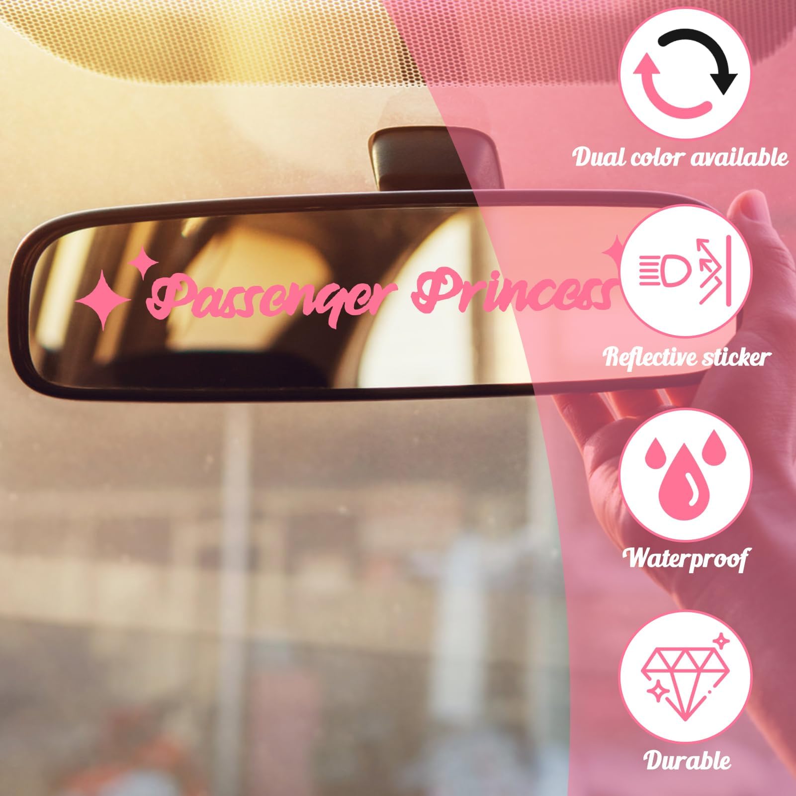 Decalcomania Adesiva Principessa A Bordo, Adesivo Cuore In Vinile - Foto 8