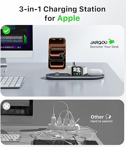 Miniatura 5 de JARGOU Estación de carga para iPhone 16 15 14 13 12