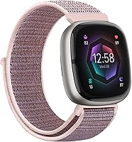 Vista 9 de Correas de nailon compatibles con Fitbit Versa 4/Sense 2/Versa 3/Fitbit Sense, correa de repuesto ajustable deportiva suave transpirable