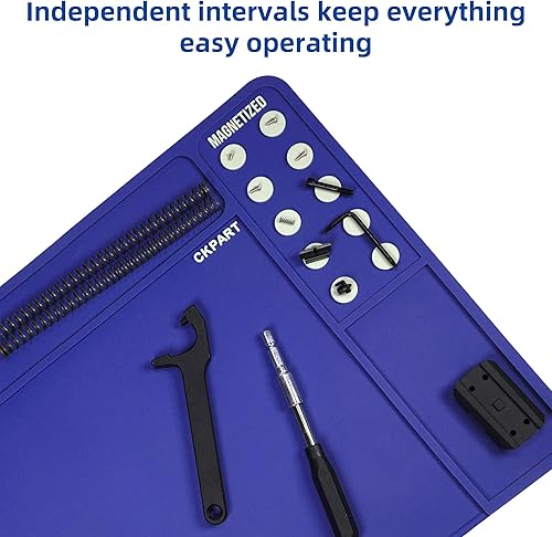 Miniatura 3 de Tapete de limpieza de pistola de rifle, tapete magnético táctico de goma antideslizante, tapete de mantenimiento de armas, tapete de mantenimiento