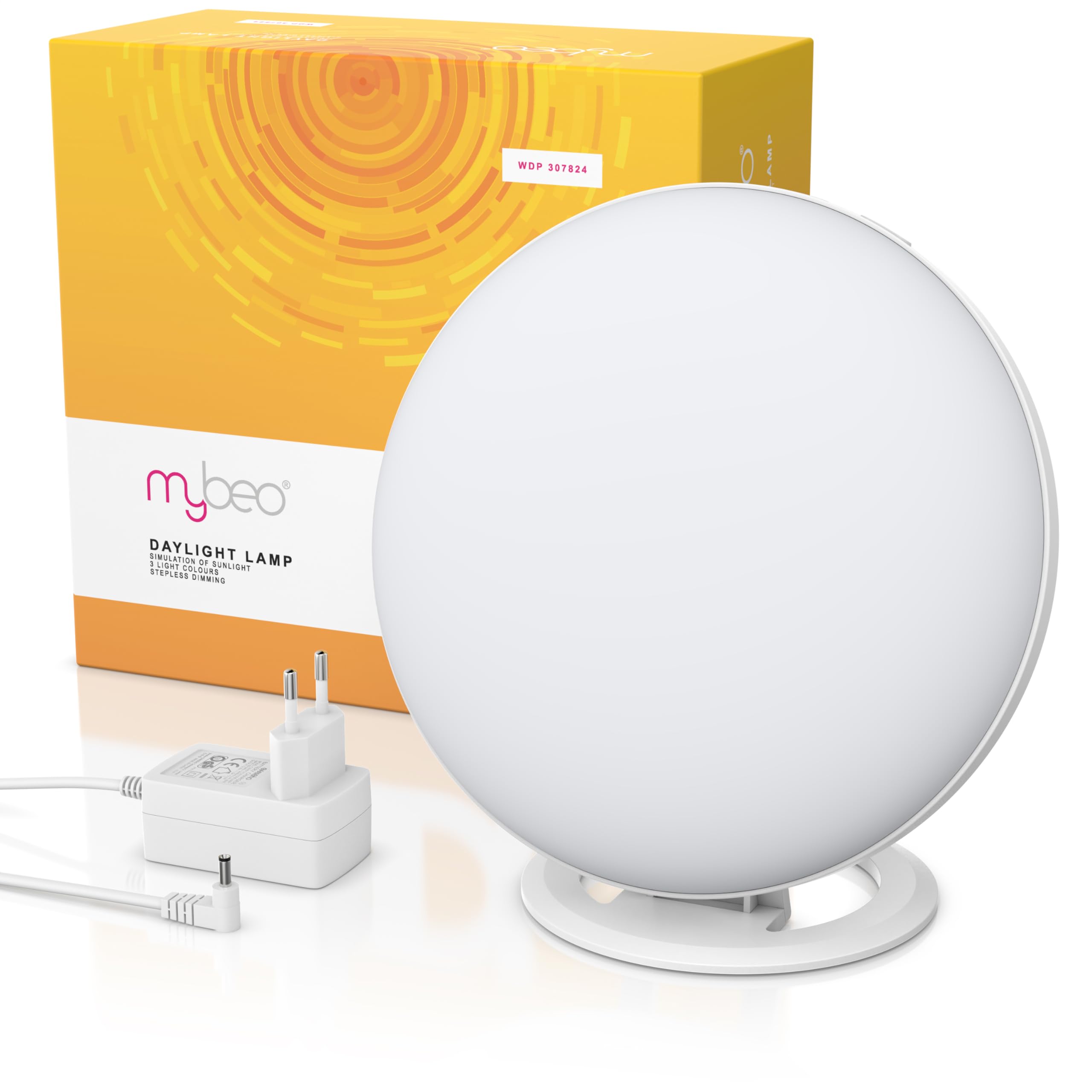 CSL - Tageslichtlampe dimmbar – Simulation von Tageslicht - LED Lichttherapie – Tageslichtleuchte - flimmer- und UV-freie LED-Technologie – 3 Lichttemperaturen - bis zu 39.000 LUX