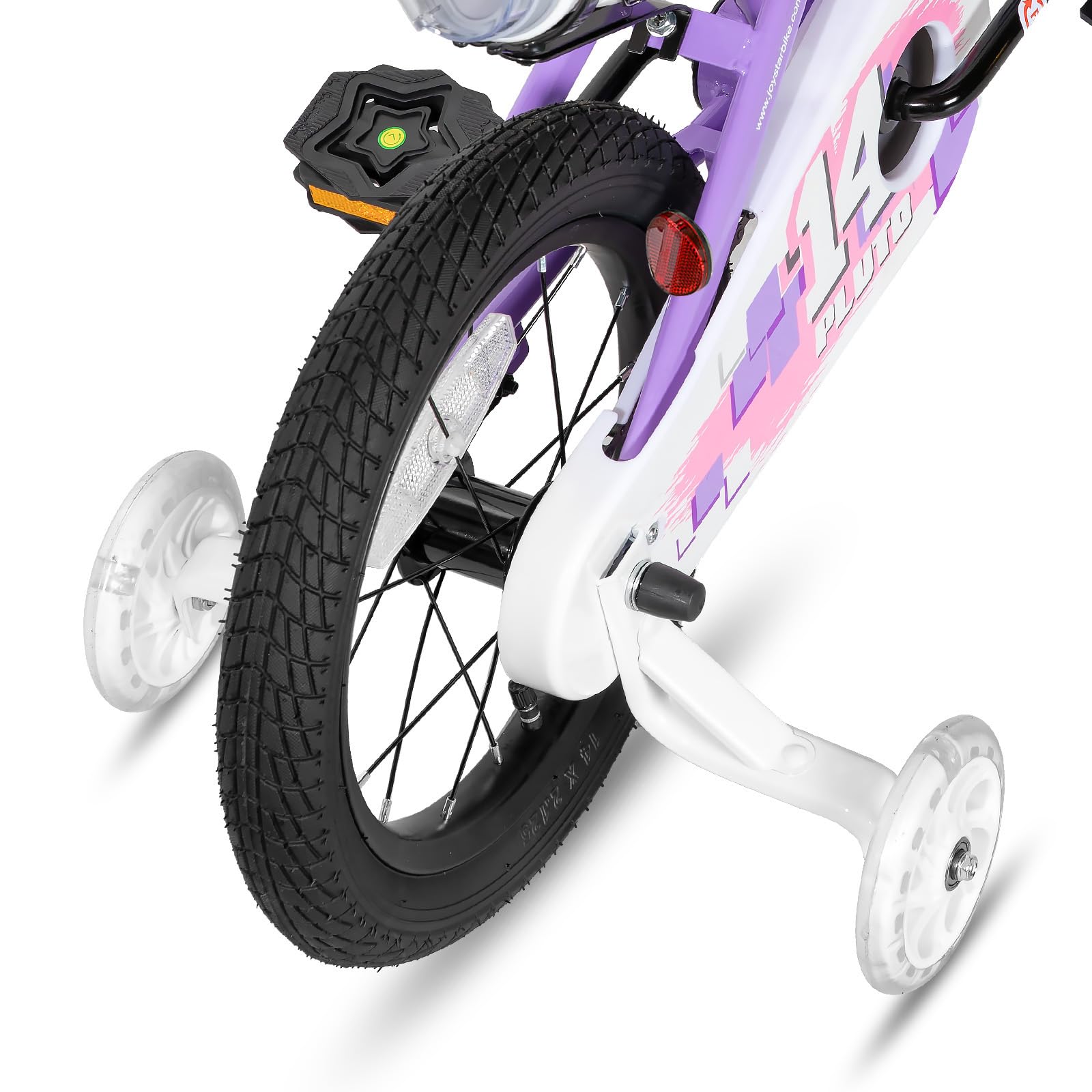JOYSTAR Pluto 12/14/16/18/20 Zoll Kinderfahrrad für 2-9 Jahre Jungen und Mädchen. Kinderfahrrad mit Stabilisator und Korb.Multicolor