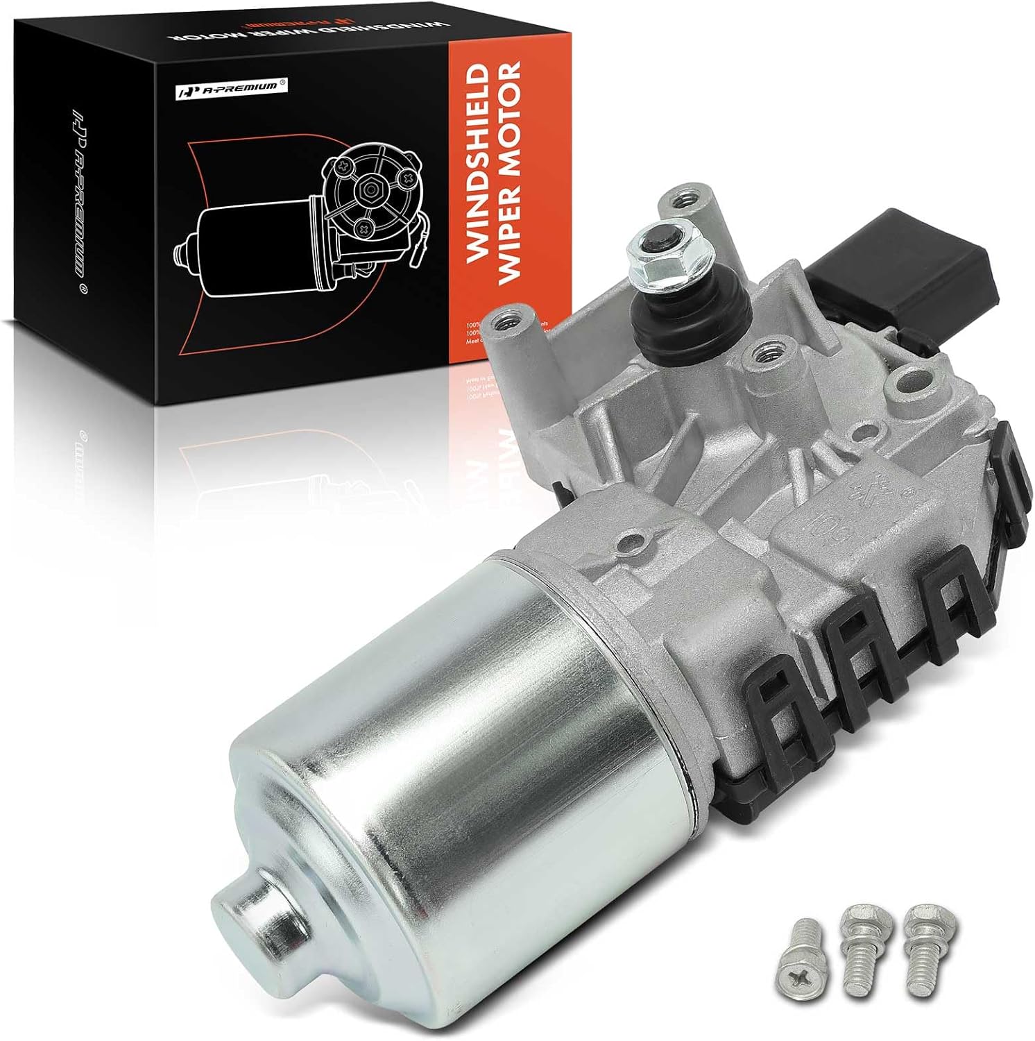 A-Premium Front Windshield Wiper Motor Without Washer Pump Compatible with Audi A4 2002-2009, A4 Quattro 2003-2009, RS4 2007-2008, S4 2004-2009, 4-Pin, Replace# 8E1955119