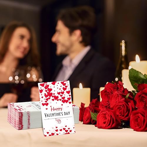 Miniatura 6 de PerKoop 400 servilletas desechables para el día de San Valentín, servilletas de mano para el hogar, cocina, baño, vacaciones, San Valentín, boda,
