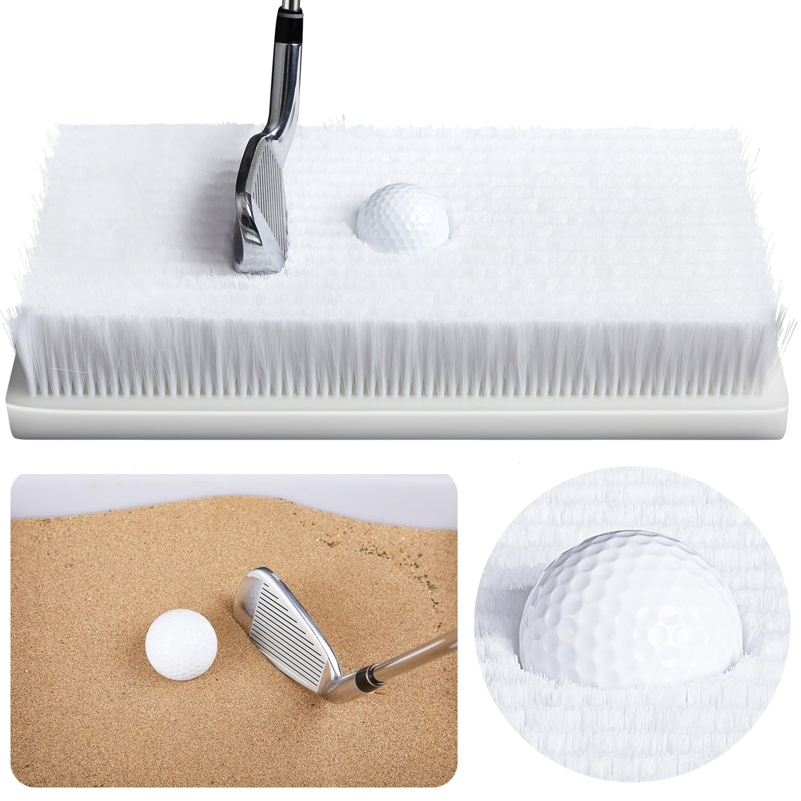 Relaxgiant Golf Bunker for Sand Chipping Skills Mat Golf Practice Hitting Mat Sand Simulates Real Golf Bunker Golf Chipping Mat for Golfers Practicing Golf Sand Skills Hitting Skills 13.7 x 7.3 Inch