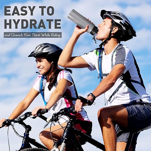 Miniatura 3 de Paquete de 16 botellas de agua de aluminio con tapa a presión, reutilizables, de aluminio, ligeras, a prueba de fugas, a granel para gimnasio,