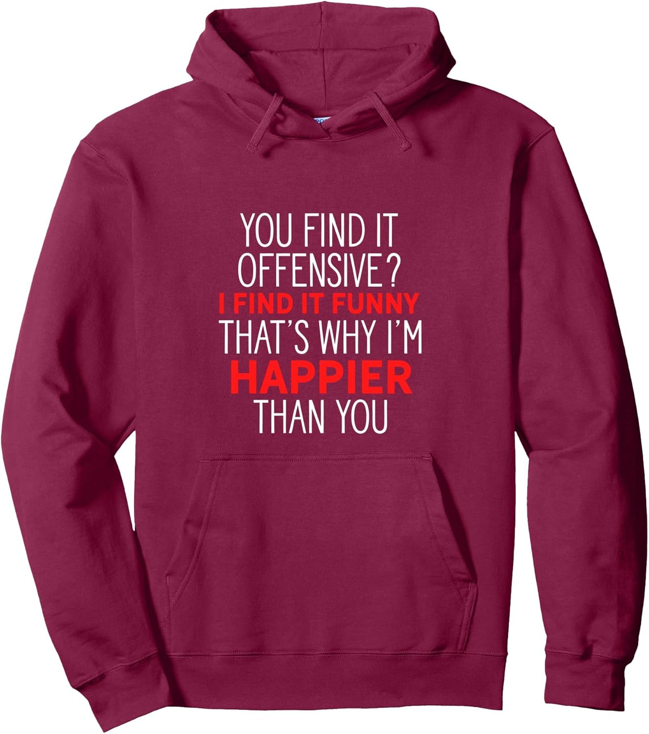 You Find It Offensive? I Find It Funny Sarcastic Humor Pun Pullover Hoodie