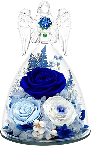 Rosas preservadas en cúpula de cristal, regalo de flores eternas para mujeres, mamá, esposa, cumpleaños, día de San Valentín, rosas eternas para