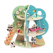 Chicco Playset in Legno, Albero dei Procioni, Gioco Montessoriano, 4 Personaggi Esclusivi, Playset 34 cm di Altezza su Due Piani, Gioco Bambina e Bambino 2+ Anni, Idea Regalo
