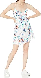 Junior's Marlee Printed Open Back Dress, Bright White, x-Small - Buy now