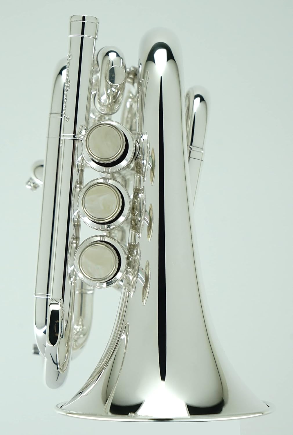 CarolBrass Bb Mini Pocket Trumpet | B-flat Travel Trumpet with Quality Silver Plated Finish, Exclusive Mouthpiece, Valve Oil, Gig bag & More | Effortless Playing for all players (CPT-1000-YSS-Bb-S) : Musical Instruments