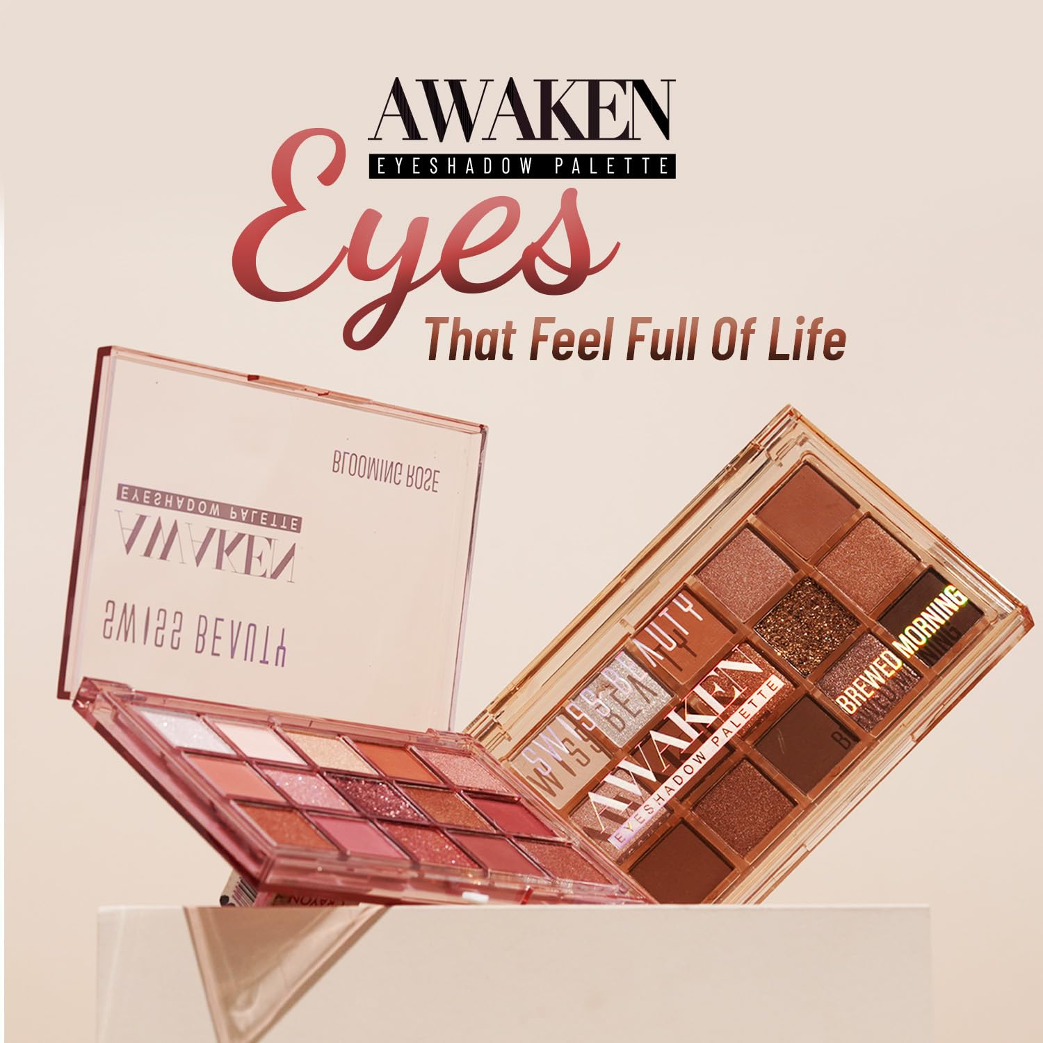 Buy Swiss Beauty Awaken Eyeshadow Palette | Matte + Shimmer Finish | Long-Lasting | Blendable | Shade- 1. Brewed Morning, 11g Online at Low Prices in India