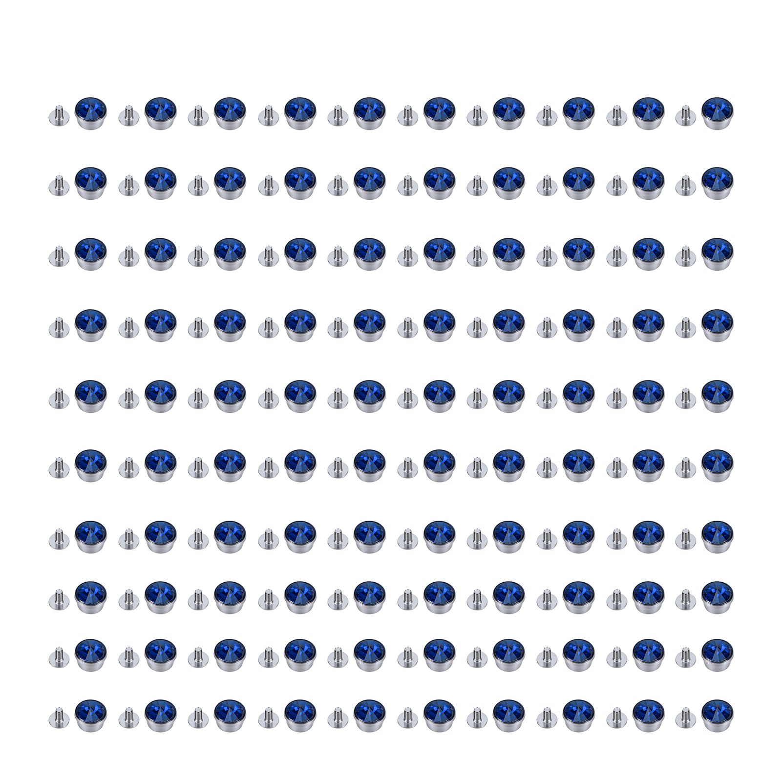 Matybobe Juego de 100 Tachuelas de Cristal 12 Mm para Ropa y (Blue)