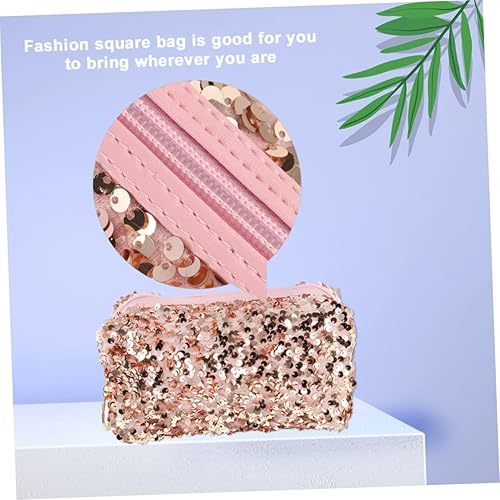 Miniatura 4 de Beatifufu 1 bolsa organizadora de lentejuelas para cosméticos, bolsa de aseo para mujer, bolsa de maquillaje de viaje, bolsa de lápices de