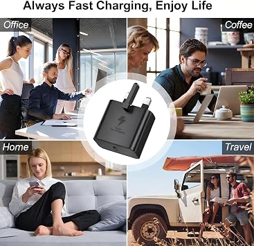 45W Super Fast USB C Charger for Samsung Galaxy S26 Ultra/S26+/S26/S25/S25+/S25 Ultra/S24/S24 Ultra/S23/S22/A55/A54/A15/A14, USB C Super Fast Charger with USB Type C Charging Cable and Plug Charge