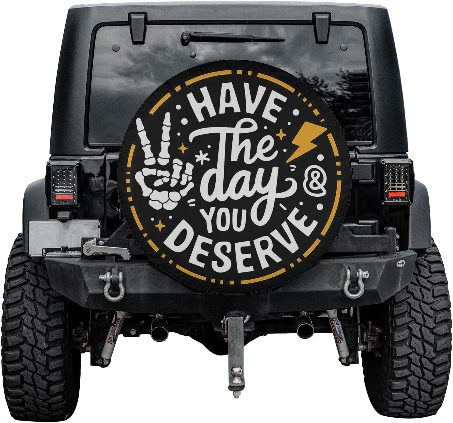 ThangPham Shop Halloween Skeleton Spare Tire Cover with/Without Backup Camera Hole – Skeleton Theme for Lovers